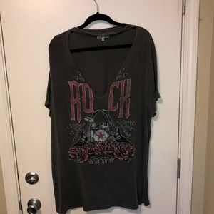 Rock v- neck shirt